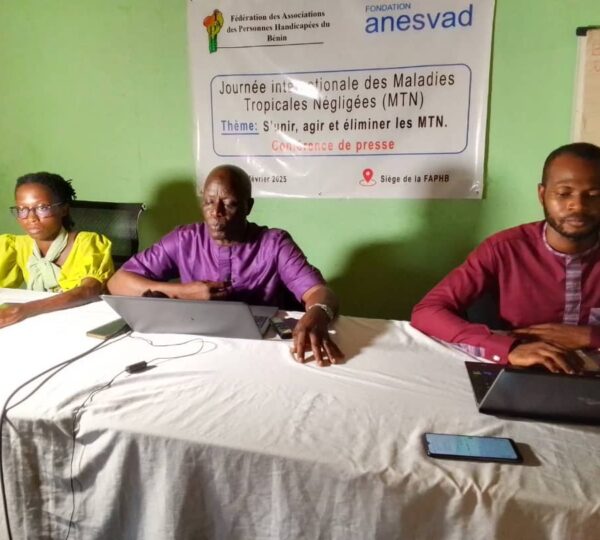 la Fondation Anesvad et la Fédération des Associations de Personnes Handicapées du Bénin (FAPHB) unies contre les Maladies Tropicales Négligées (MTN)