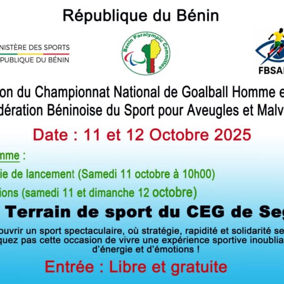 1ère édition du Championnat National de Goaball pour Aveugles et Malvoyants