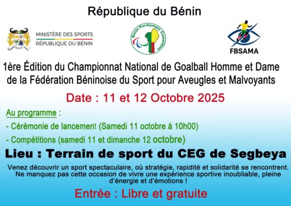 1ère édition du Championnat National de Goaball pour Aveugles et Malvoyants