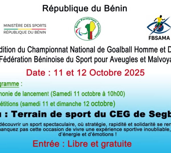 1ère édition du Championnat National de Goaball pour Aveugles et Malvoyants